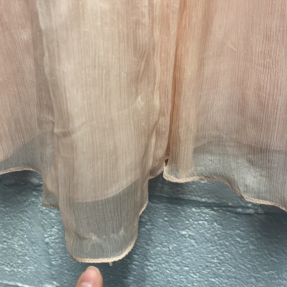 Amsale g782c blush chiffon bridesmaid dress size 6 - Picture 8 of 11